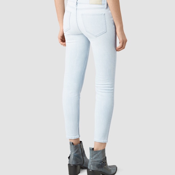 AllSaints Low Rise Mast Cropped Skinny Jeans - Picture 3 of 8